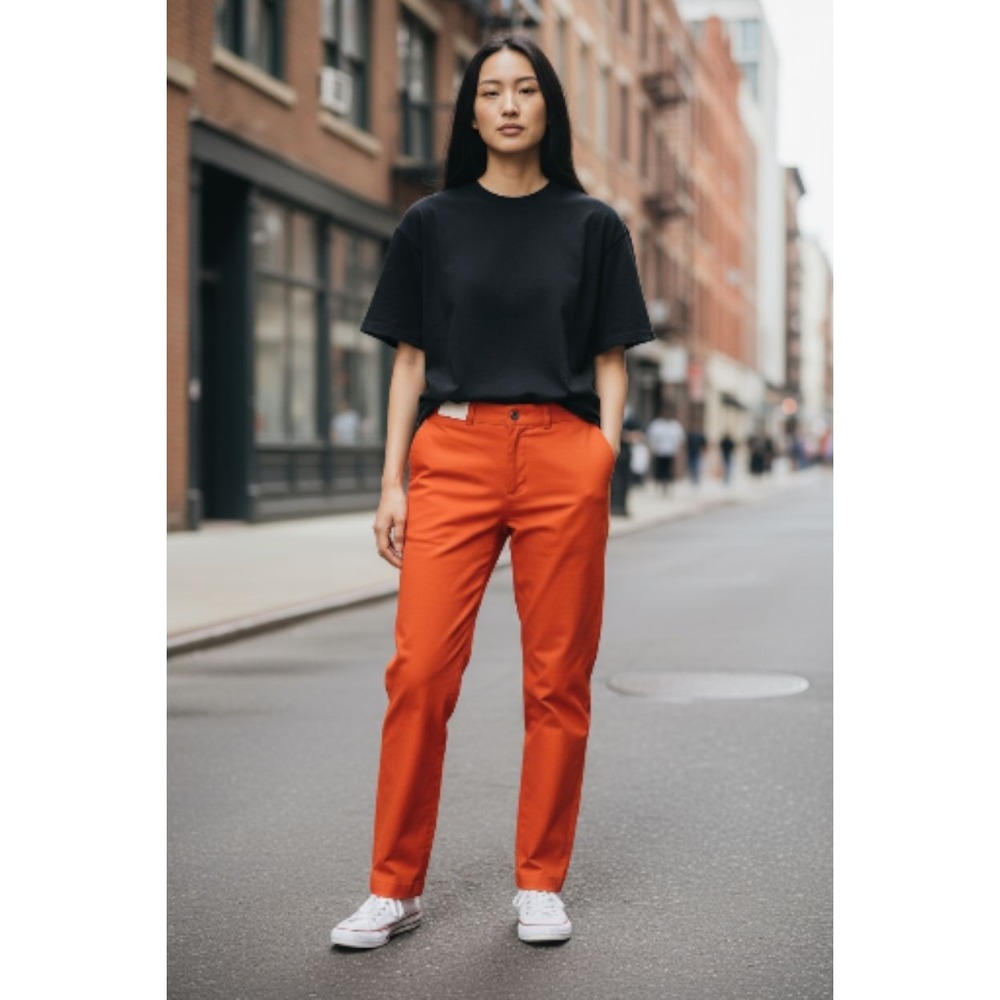 NWT Junior Revolt Orange Stretch Front Pockets. Tags Say 16 But Measures...